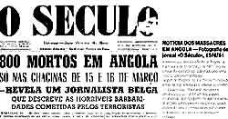 События в Анголе, происшедшие 15 марта 1961 года, потрясли Португалию